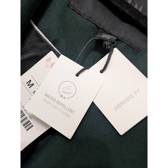 NEW ZARA OVERSIZED WATER REPELLENT TRENCH COAT ZW COLLECTION SIZE M - Picture 9 of 11